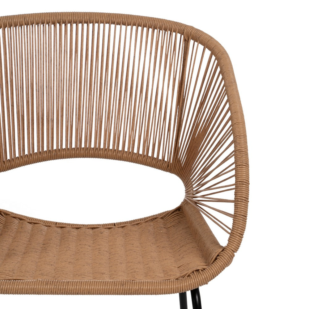 SILLA NATURAL PE-ACERO SALÓN 57 X 58 X 81 CM