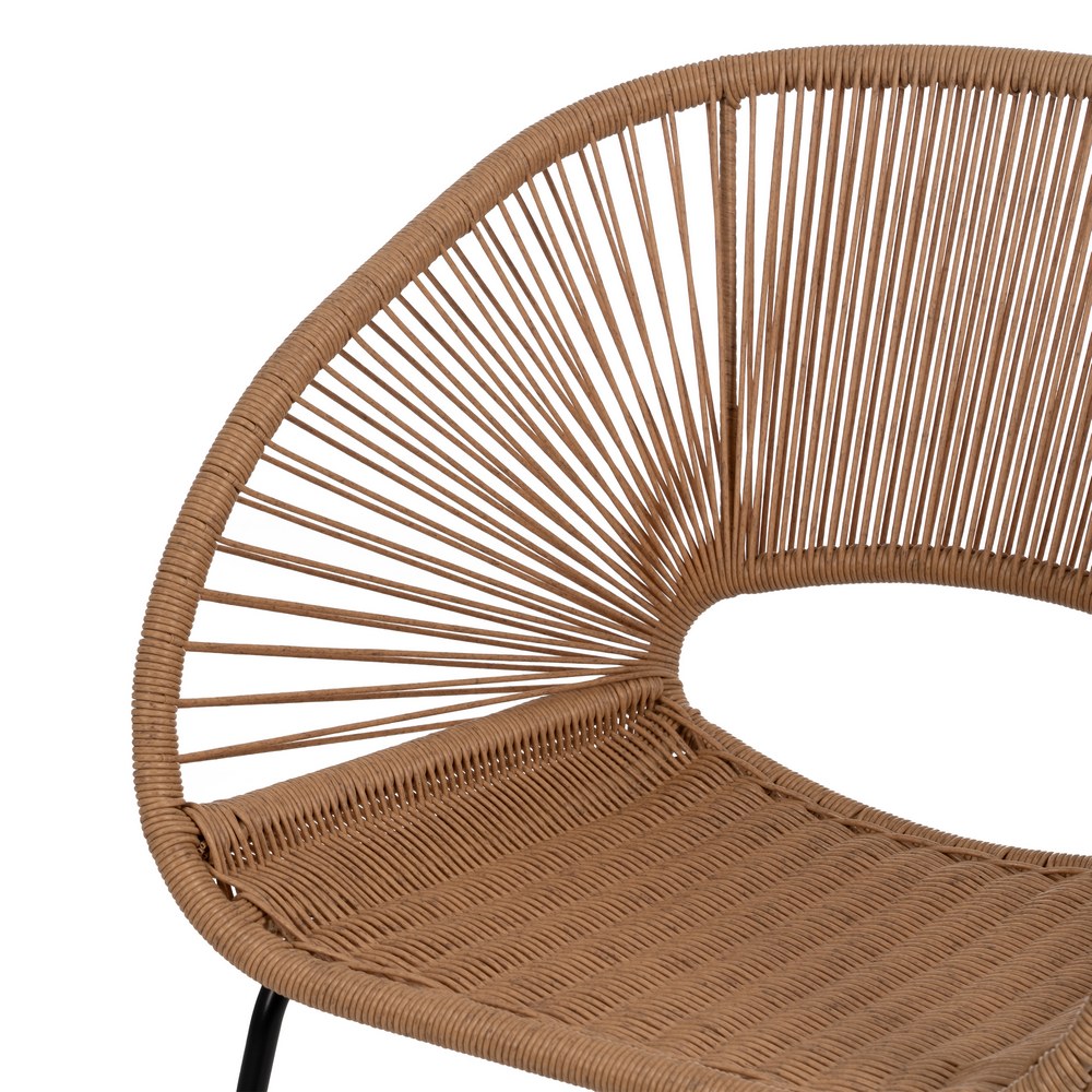 SILLA NATURAL PE-ACERO SALÓN 57 X 58 X 81 CM