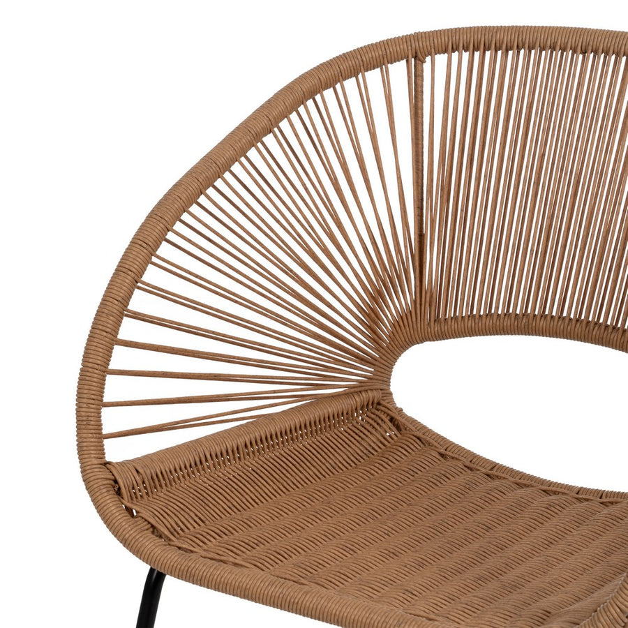 SILLA NATURAL PE-ACERO SALÓN 57 X 58 X 81 CM