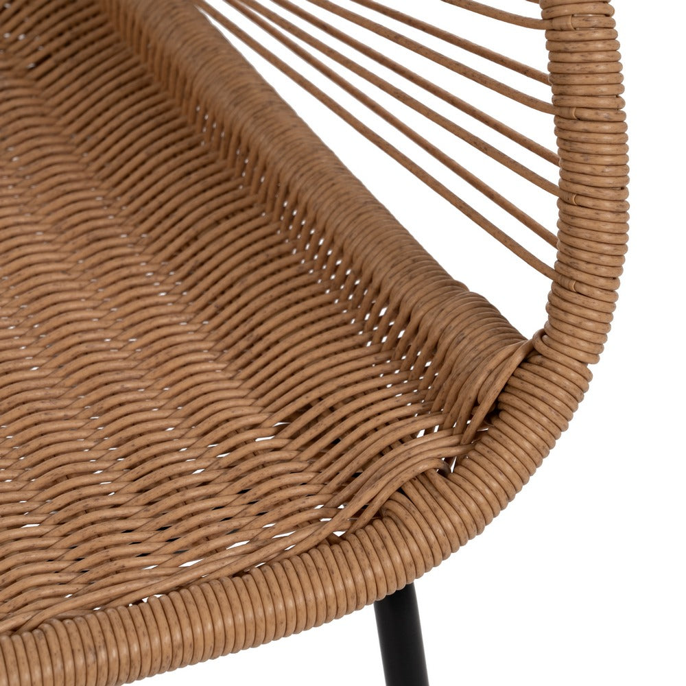 SILLA NATURAL PE-ACERO SALÓN 57 X 58 X 81 CM