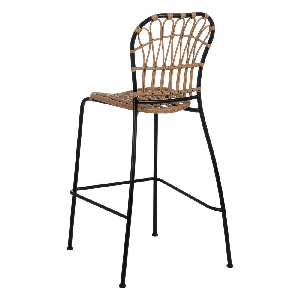 TABURETE NATURAL-NEGRO PE-ACERO SALÓN 60 X 61 X 117 CM