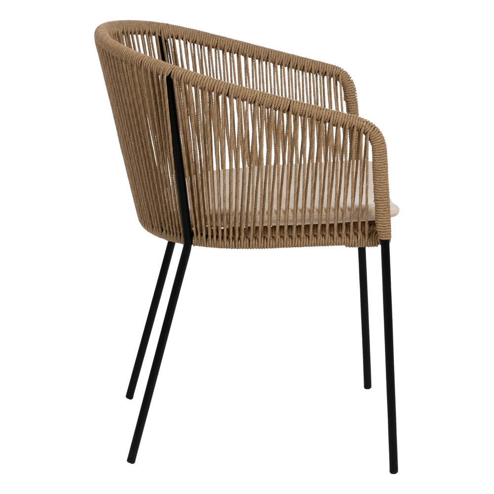 SILLA NATURAL PE-ACERO SALÓN 55 X 54 X 79 CM