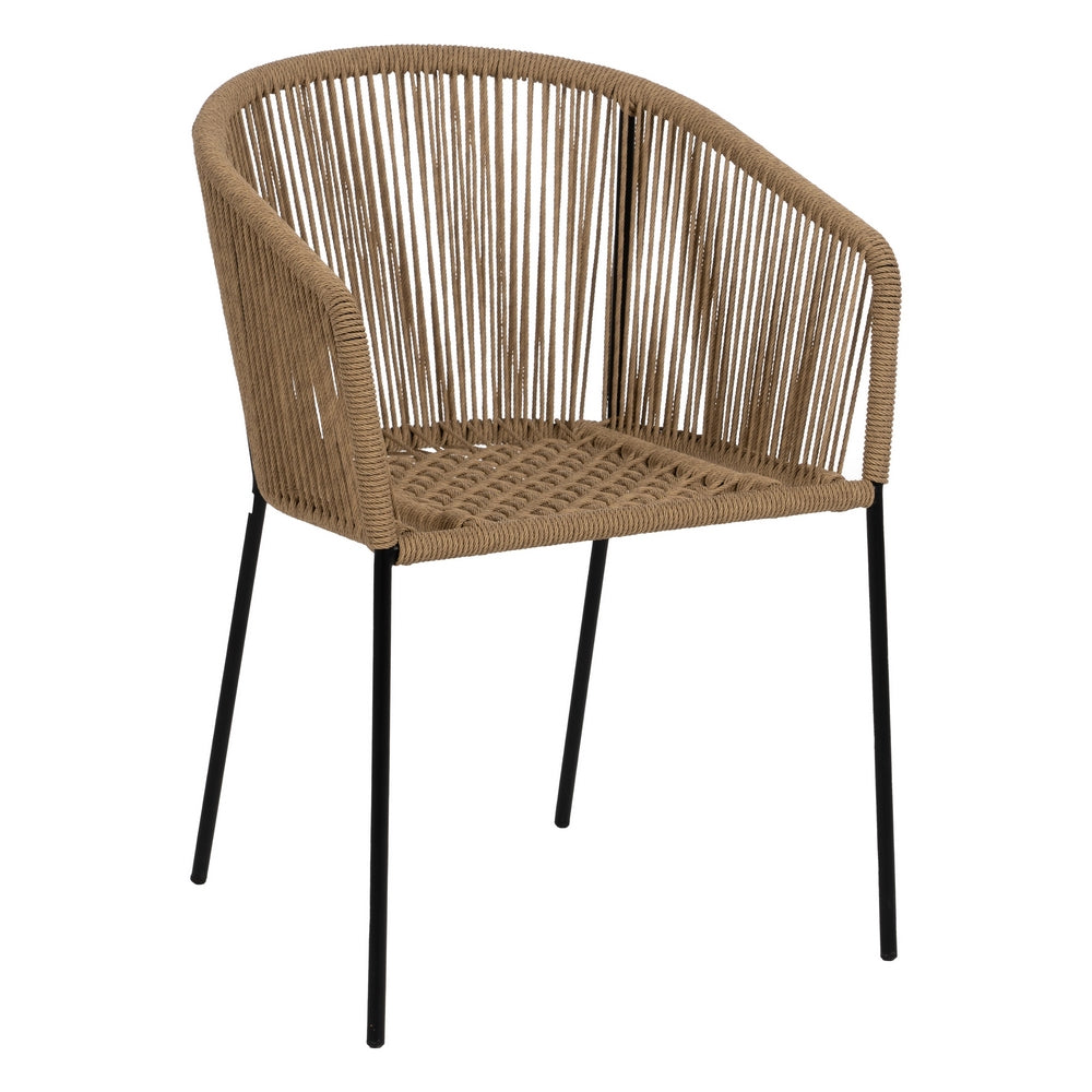 SILLA NATURAL PE-ACERO SALÓN 55 X 54 X 79 CM