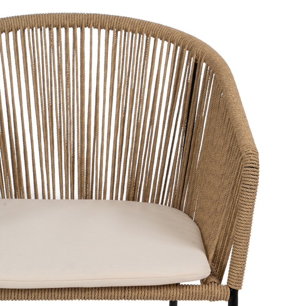 SILLA NATURAL PE-ACERO SALÓN 55 X 54 X 79 CM