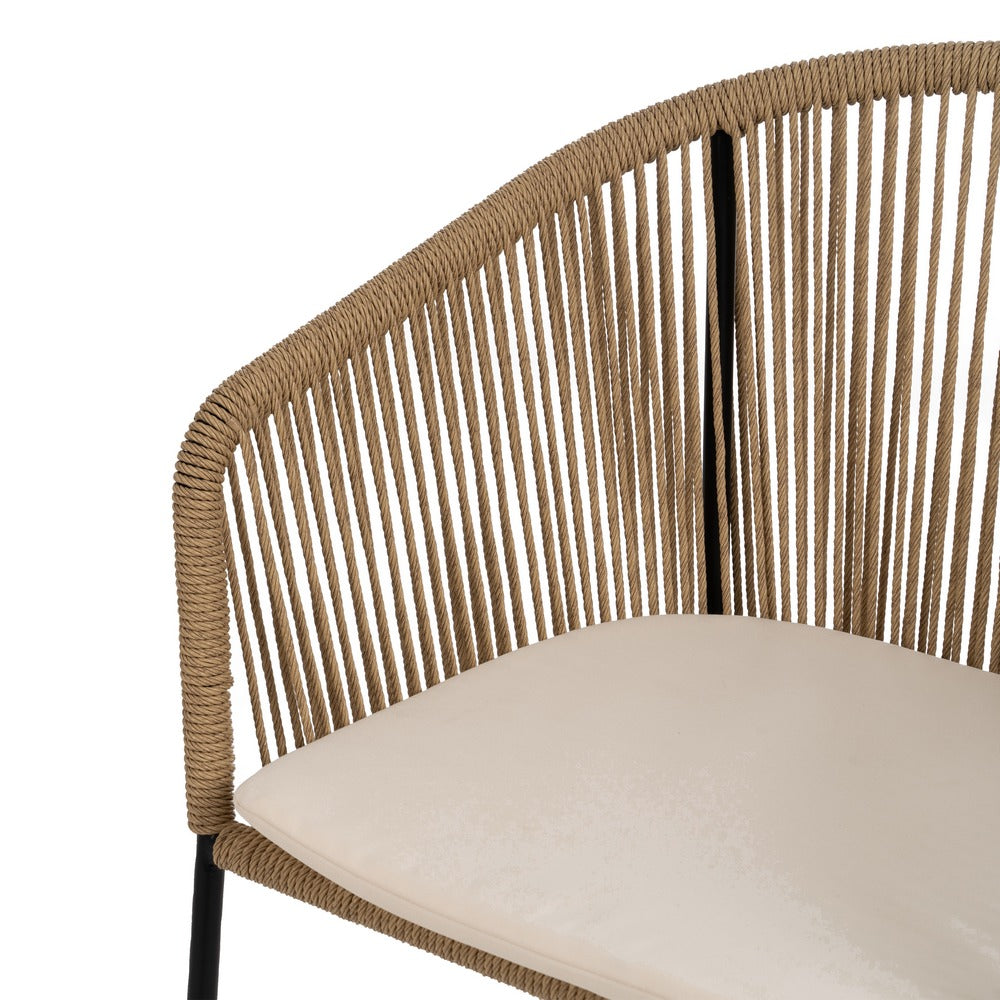 SILLA NATURAL PE-ACERO SALÓN 55 X 54 X 79 CM