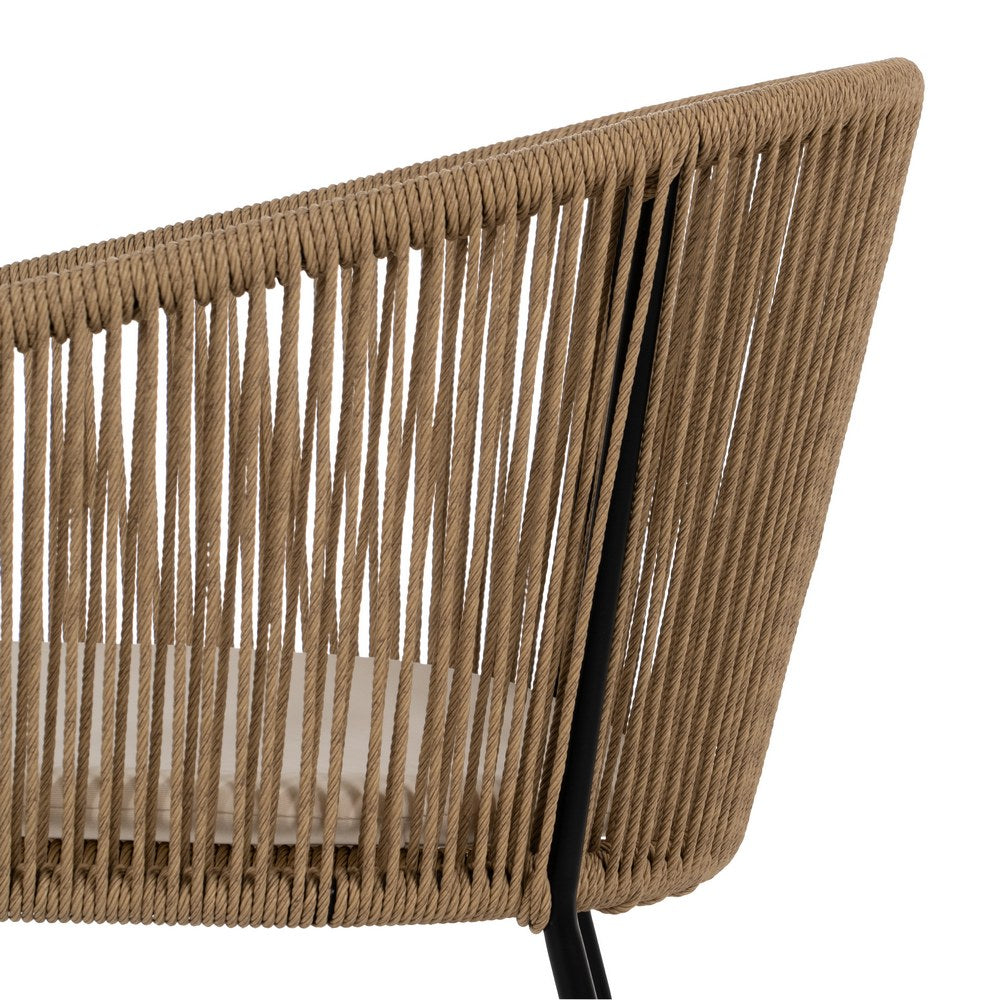 SILLA NATURAL PE-ACERO SALÓN 55 X 54 X 79 CM