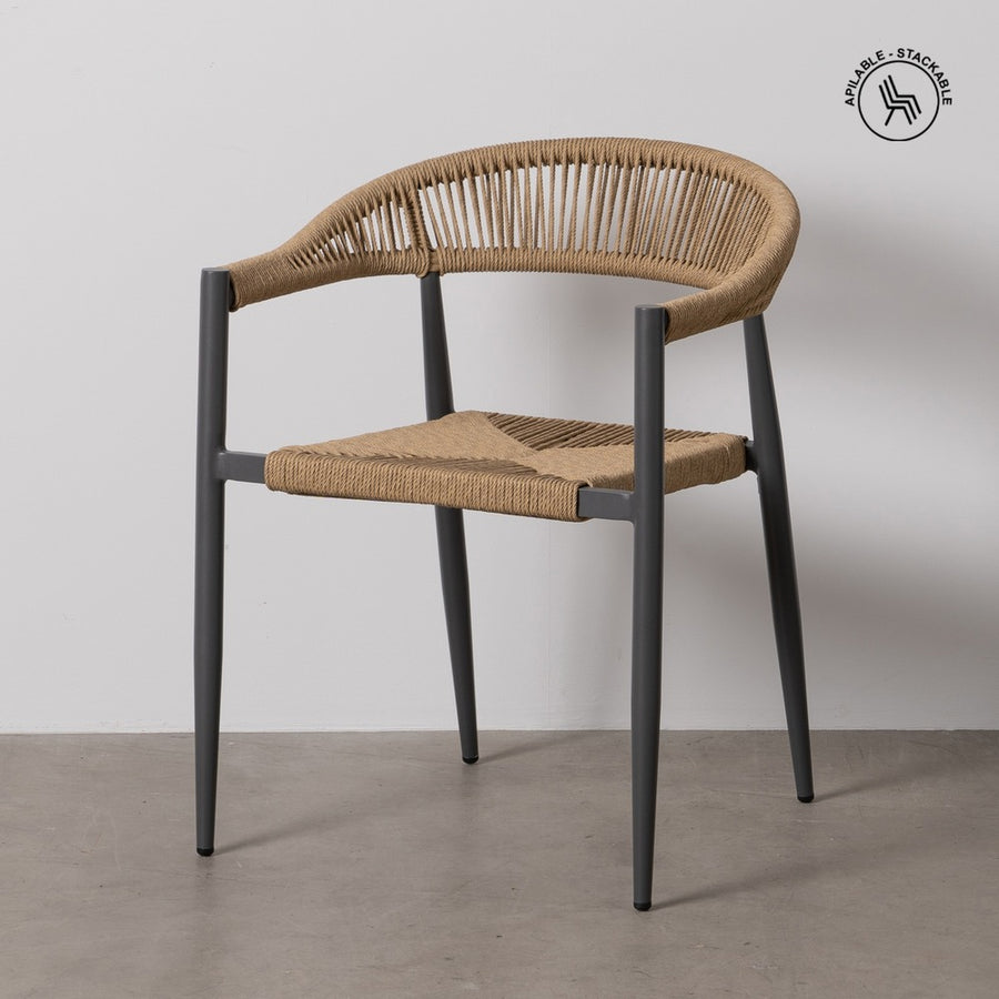 SILLA APILABLE PE-ALUMINIO SALÓN 57,50 X 56 X 74 CM