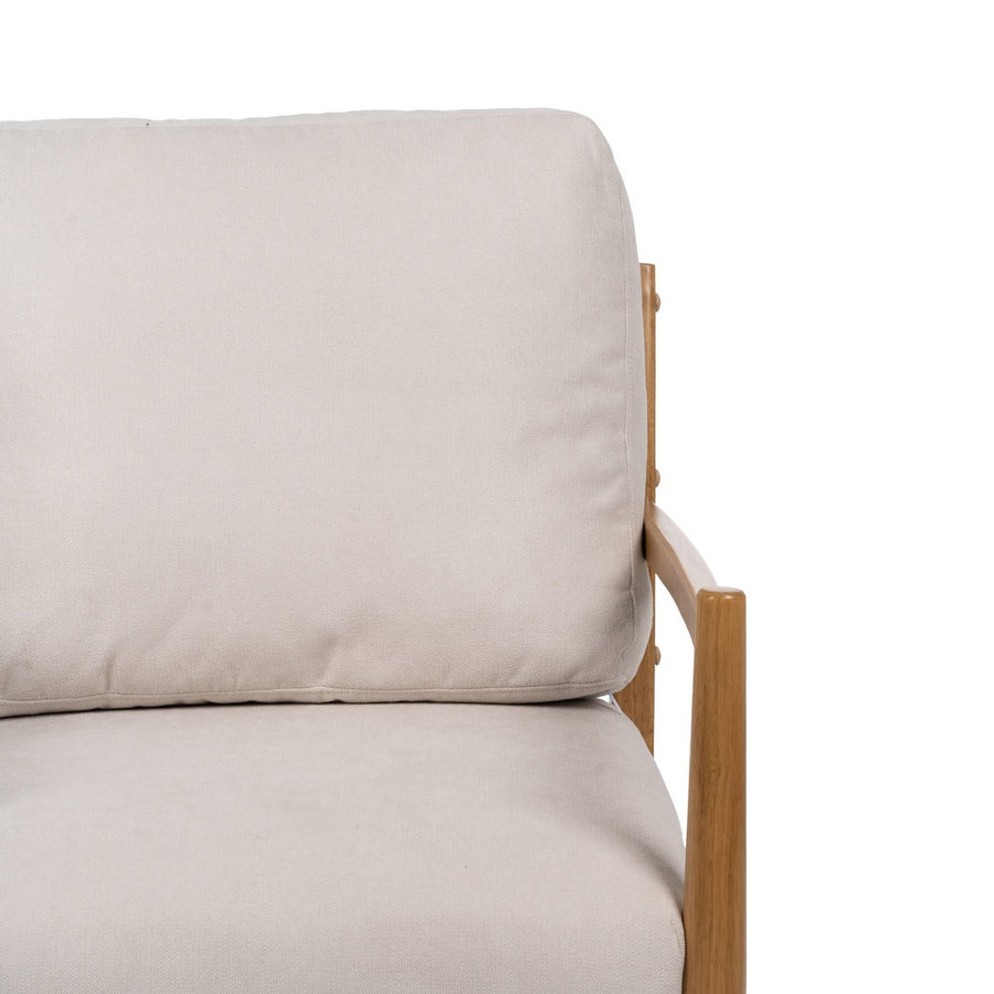 SILLÓN BLANCO-NATURAL MADERA-MDF 65 X 71 X 88 CM