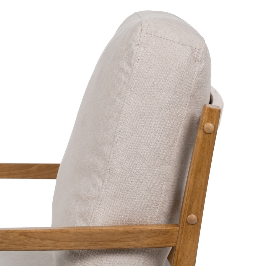 SILLÓN BLANCO-NATURAL MADERA-MDF 65 X 71 X 88 CM