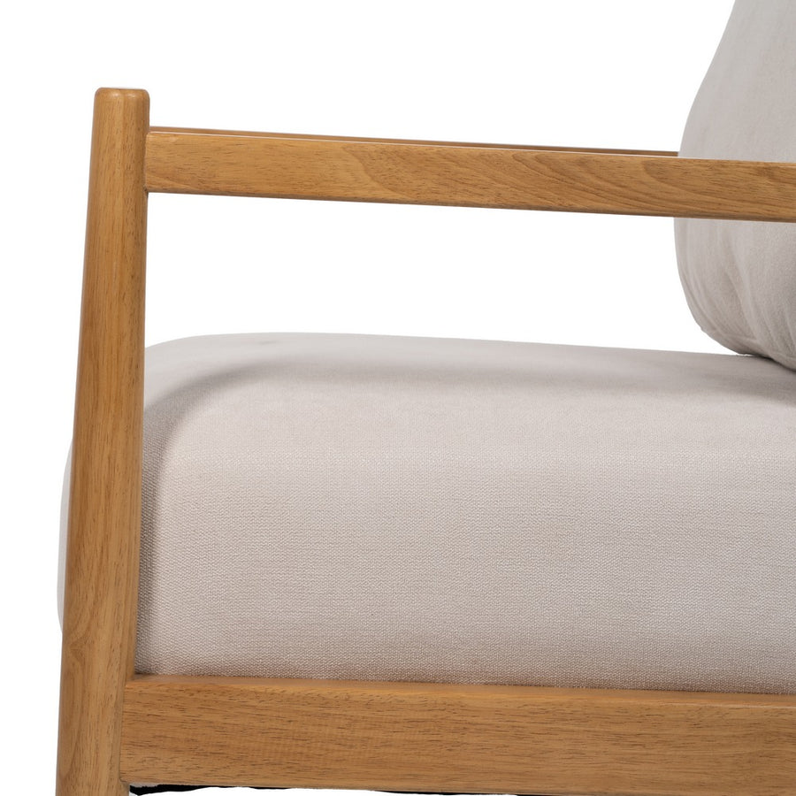 SILLÓN BLANCO-NATURAL MADERA-MDF 65 X 71 X 88 CM