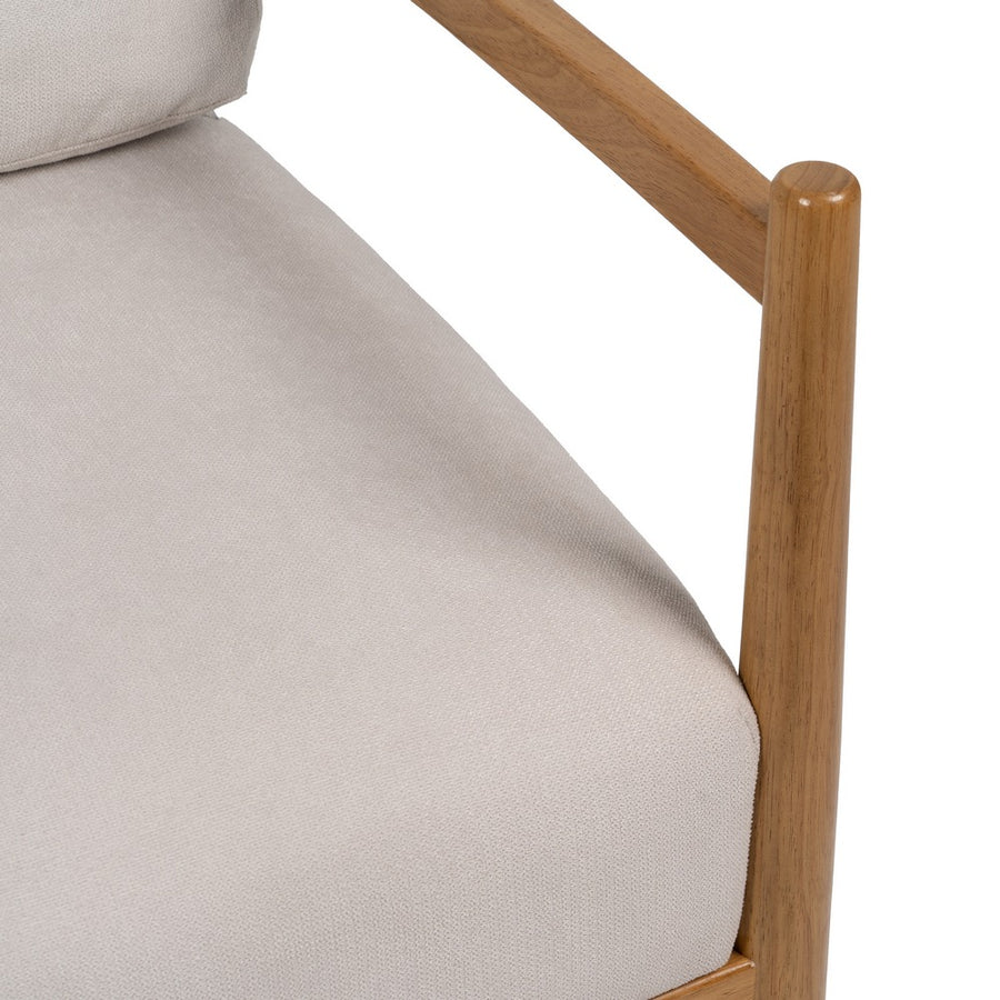 SILLÓN BLANCO-NATURAL MADERA-MDF 65 X 71 X 88 CM