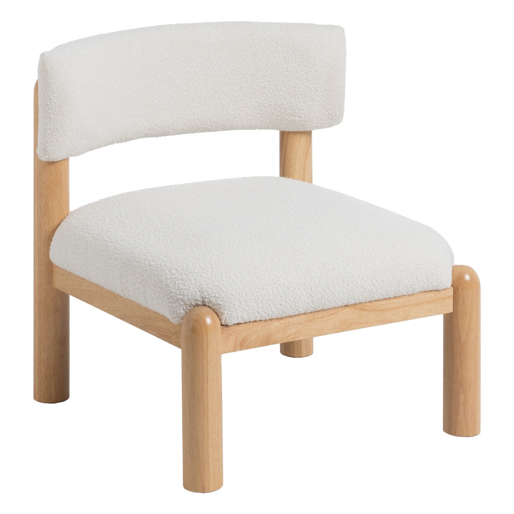 SILL�N BLANCO-NATURAL MADERA DE CAUCHO 62 X 62 X 71 CM