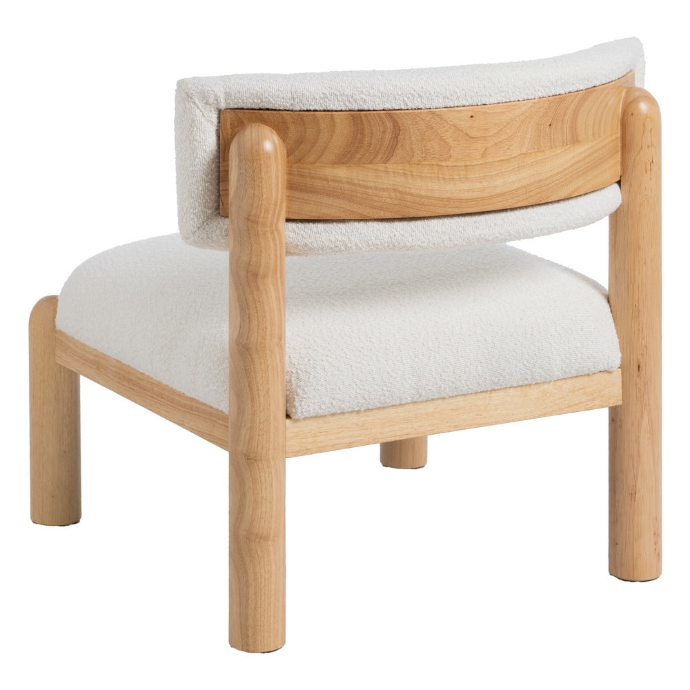 SILL�N BLANCO-NATURAL MADERA DE CAUCHO 62 X 62 X 71 CM
