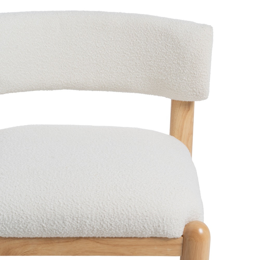 SILL�N BLANCO-NATURAL MADERA DE CAUCHO 62 X 62 X 71 CM