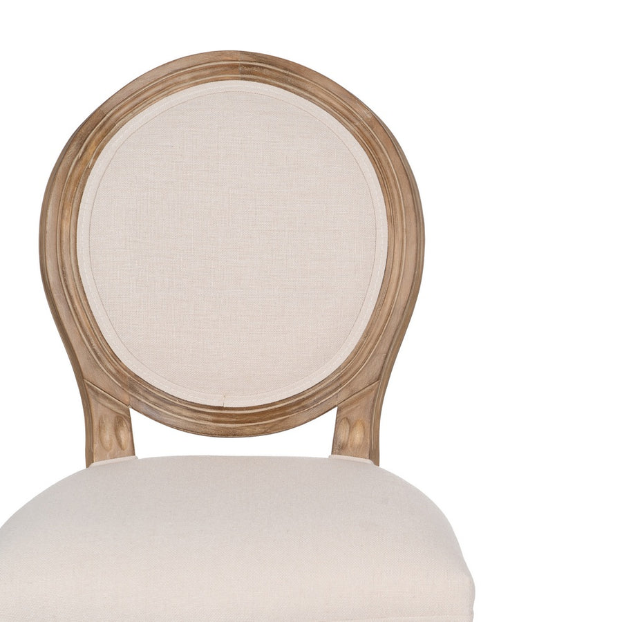 TABURETE NATURAL-BLANCO TEJIDO-MADERA 45 X 55 X 116 CM