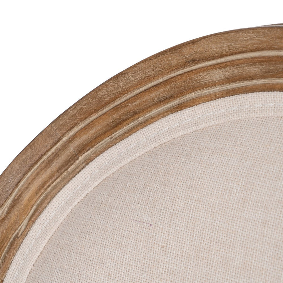 TABURETE NATURAL-BLANCO TEJIDO-MADERA 45 X 55 X 116 CM