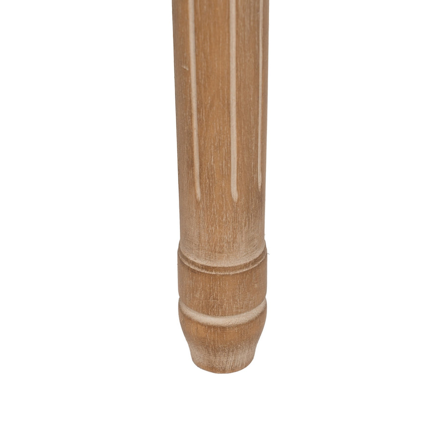 TABURETE NATURAL-BLANCO TEJIDO-MADERA 45 X 55 X 116 CM