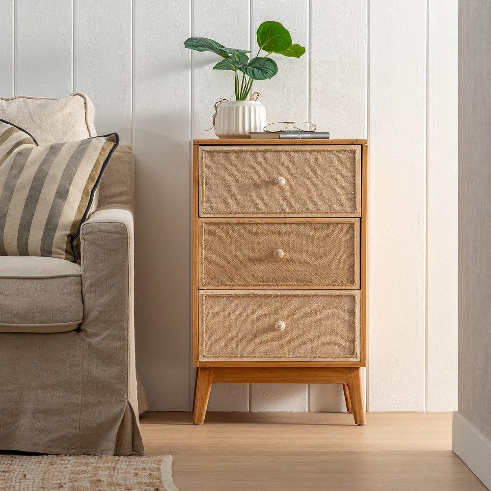 MESITA NATURAL DM-MADERA 46 X 37 X 76 CM