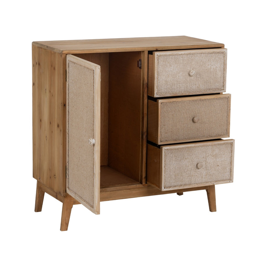 MUEBLE RECIBIDOR NATURAL DM-MADERA 75,50 X 37 X 75,50 CM