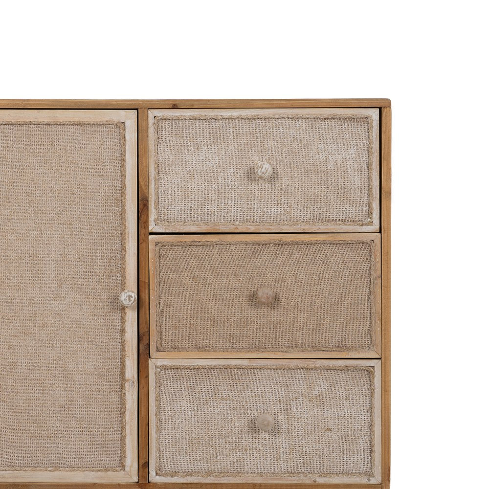 MUEBLE RECIBIDOR NATURAL DM-MADERA 75,50 X 37 X 75,50 CM