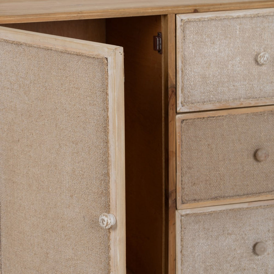 MUEBLE RECIBIDOR NATURAL DM-MADERA 75,50 X 37 X 75,50 CM