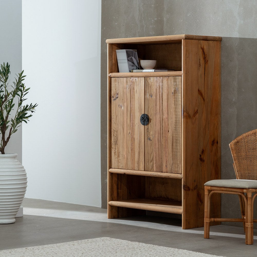 ARMARIO NATURAL MADERA DE PINO SALÓN 100 X 45 X 160 CM