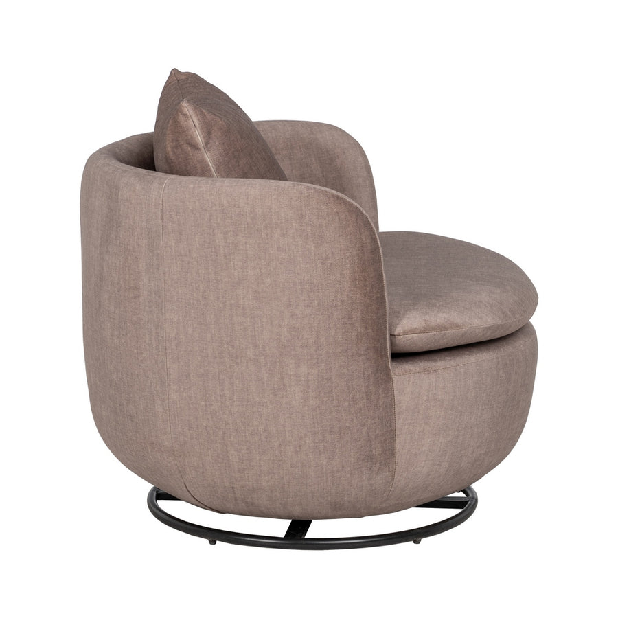 SILLÓN GIRATORIO TAUPE TEJIDO SALÓN 84 X 74 X 66 CM