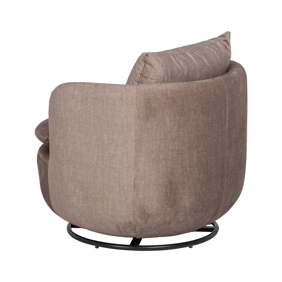 SILLÓN GIRATORIO TAUPE TEJIDO SALÓN 84 X 74 X 66 CM