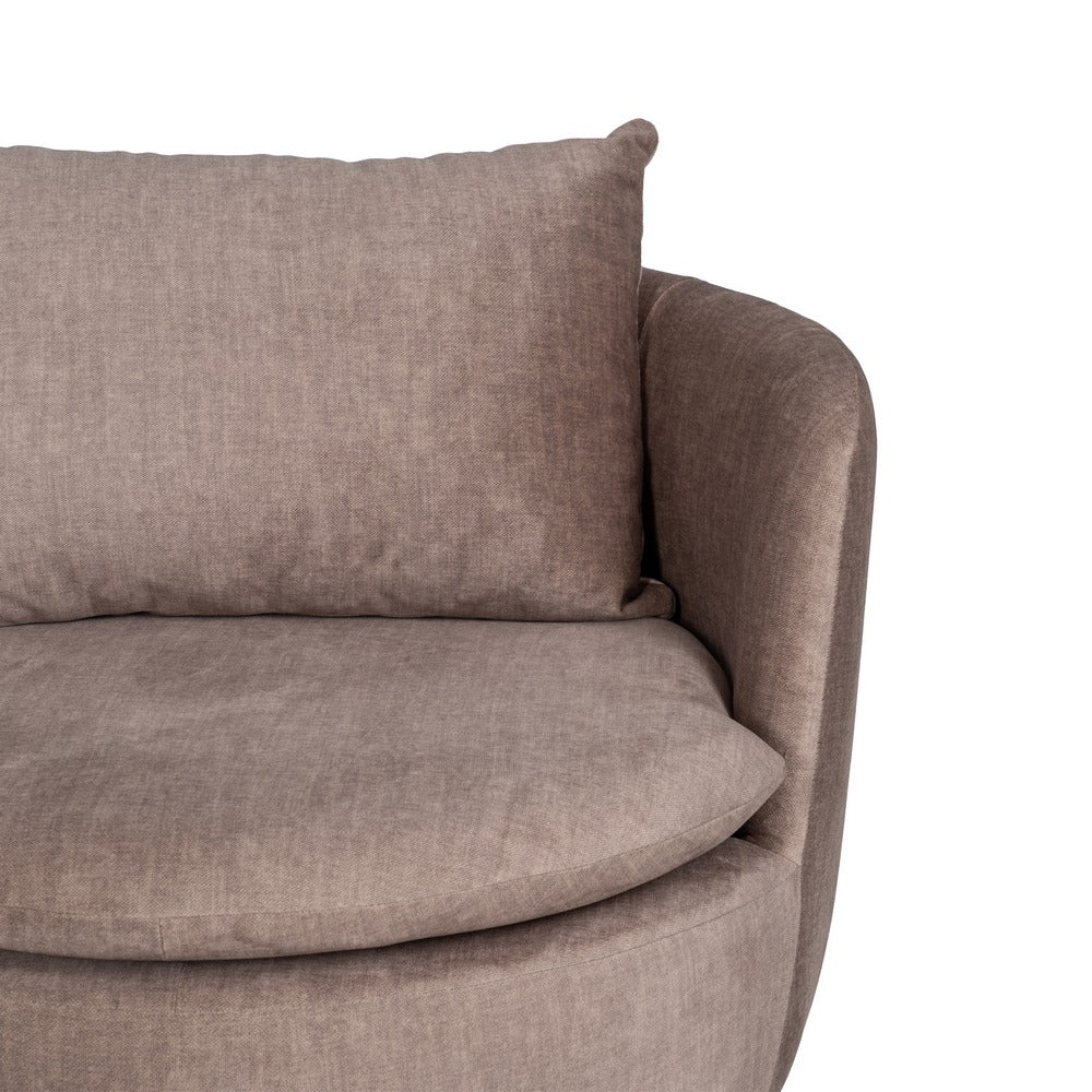 SILLÓN GIRATORIO TAUPE TEJIDO SALÓN 84 X 74 X 66 CM