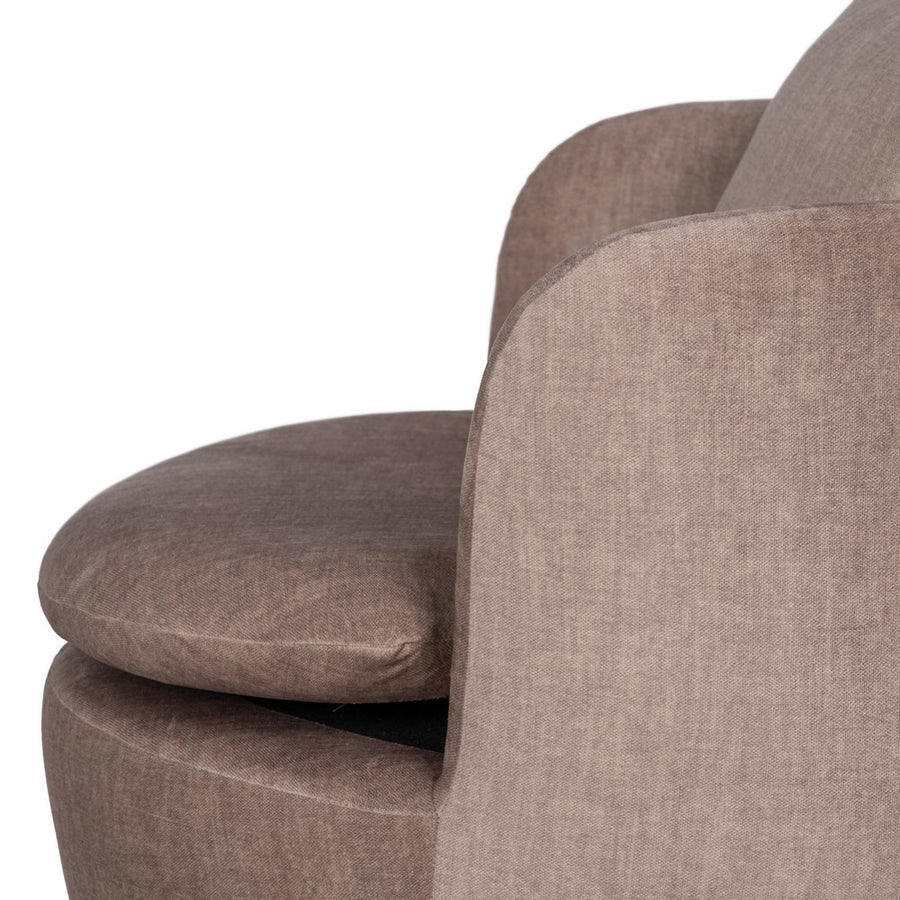 SILLÓN GIRATORIO TAUPE TEJIDO SALÓN 84 X 74 X 66 CM