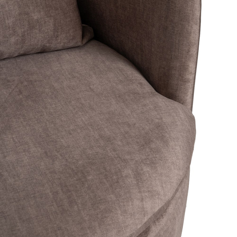 SILLÓN GIRATORIO TAUPE TEJIDO SALÓN 84 X 74 X 66 CM