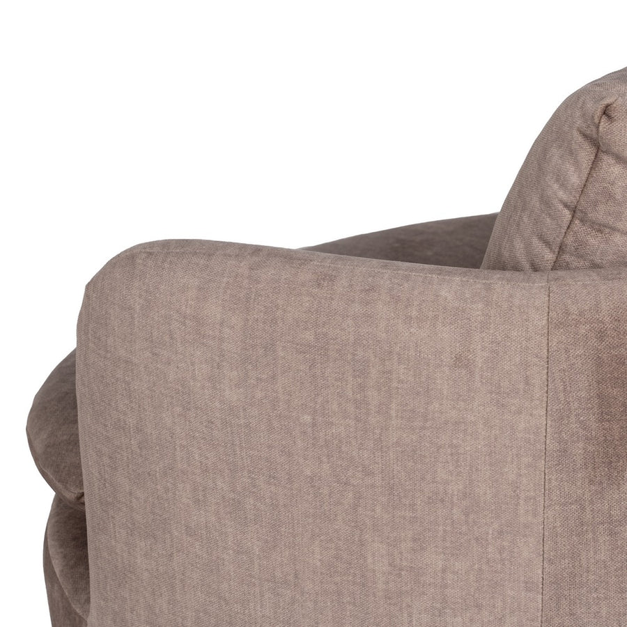 SILLÓN GIRATORIO TAUPE TEJIDO SALÓN 84 X 74 X 66 CM