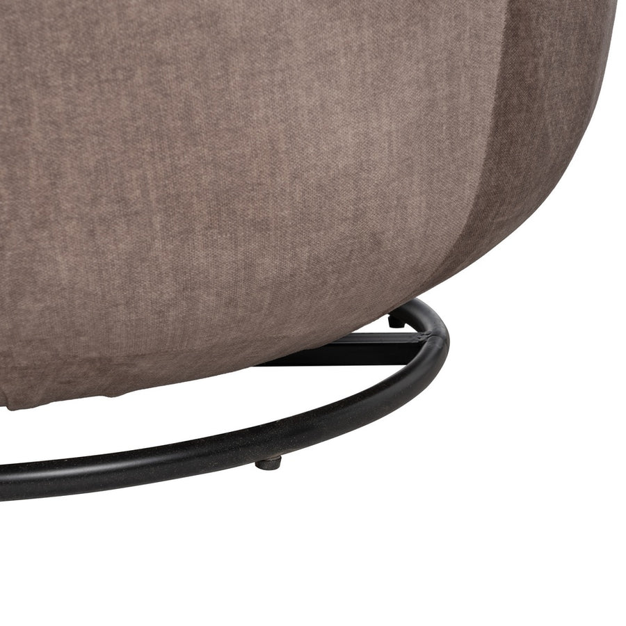 SILLÓN GIRATORIO TAUPE TEJIDO SALÓN 84 X 74 X 66 CM