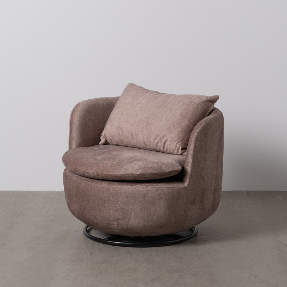 SILL�N GIRATORIO TAUPE TEJIDO SAL�N 84 X 74 X 66 CM