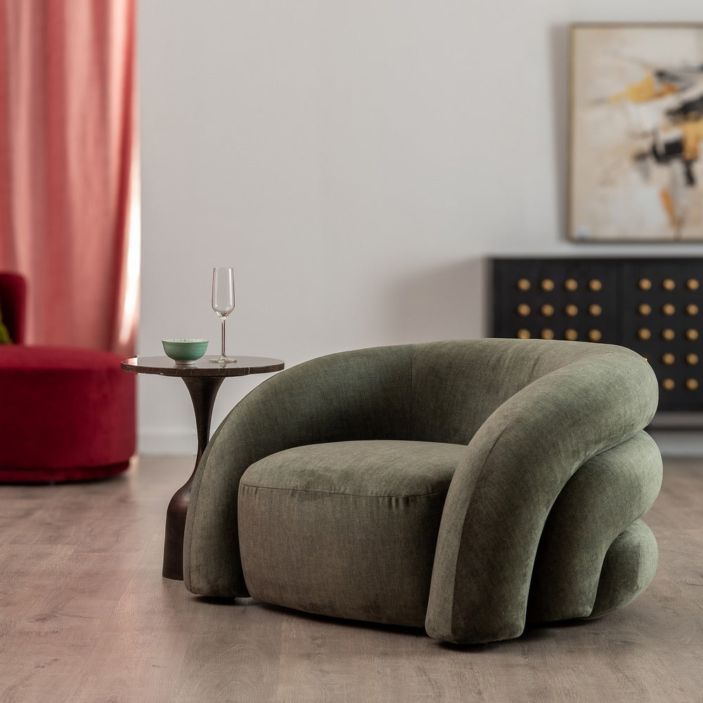SILL�N VERDE TEJIDO SAL�N 100 X 84 X 58 CM