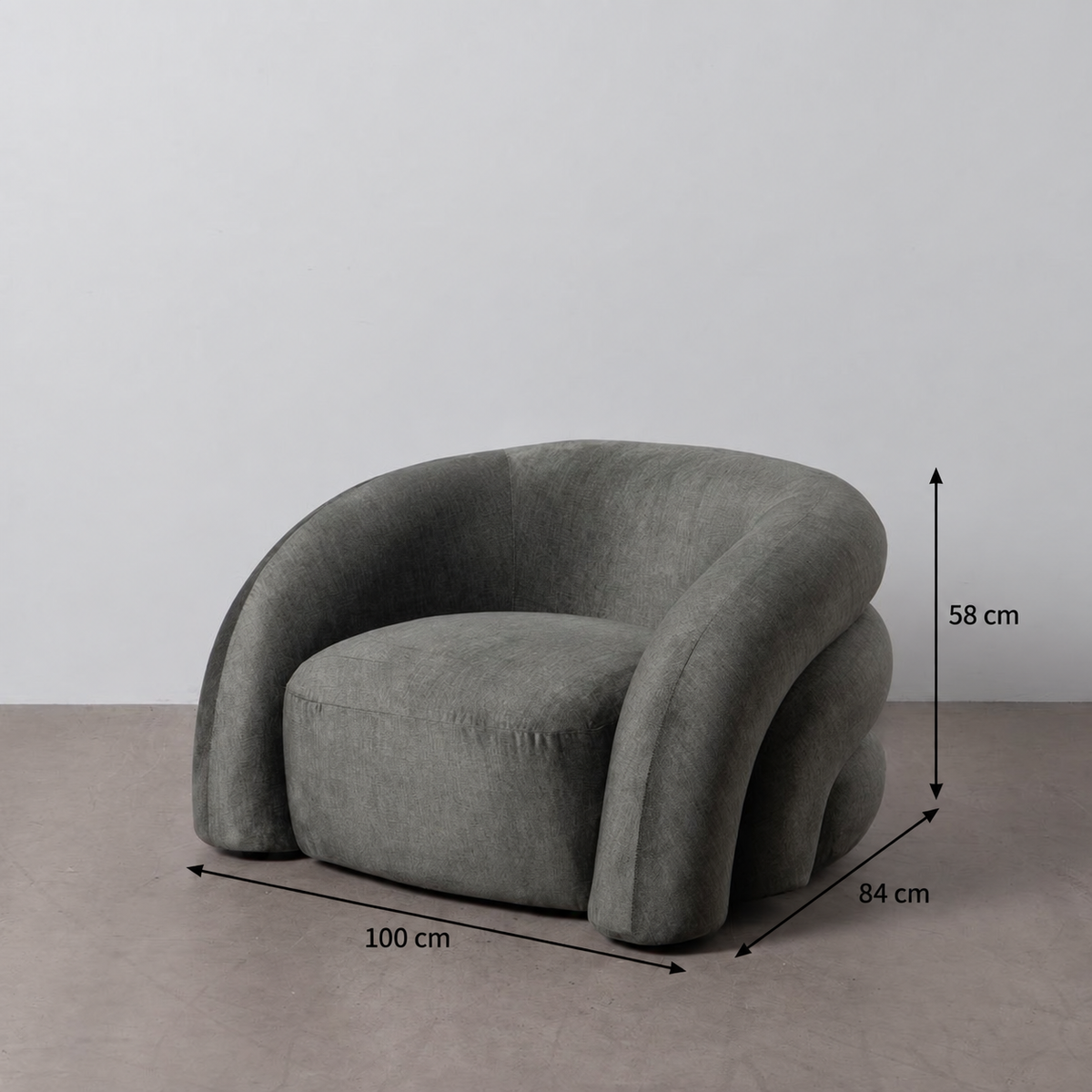 Ficha de medidas Sillón Verde