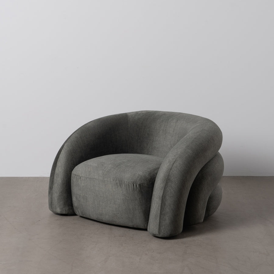 SILLÓN VERDE TEJIDO SALÓN 100 X 84 X 58 CM