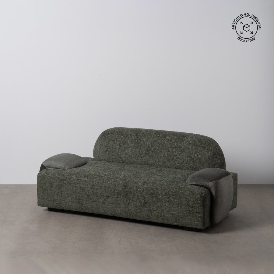SOFÁ VERDE TEJIDO SALÓN 180 X 92 X 70 CM