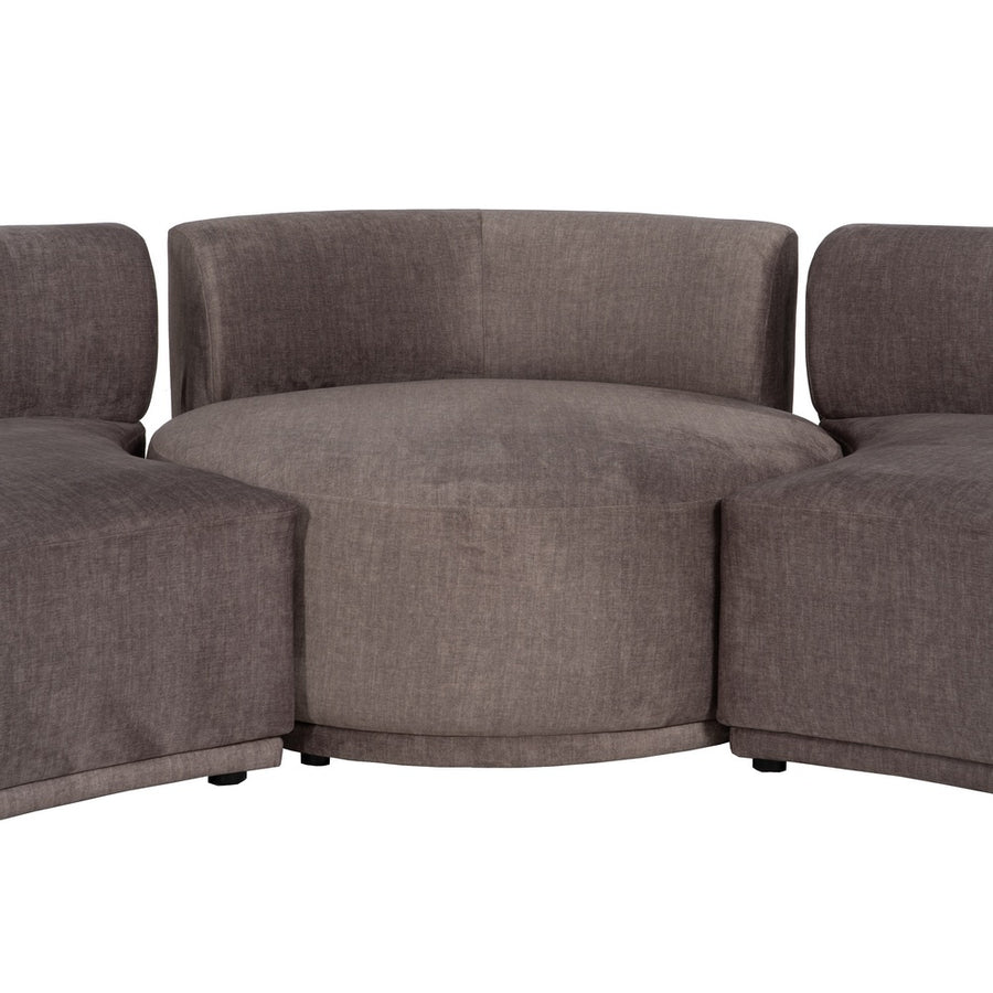 SOFÁ 3 PIEZAS GRIS TEJIDO SALÓN 405 X 112 X 70 CM