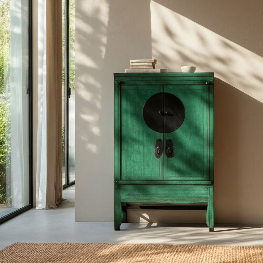 ARMARIO VERDE MADERA-MDF 108 X 48 X 175 CM