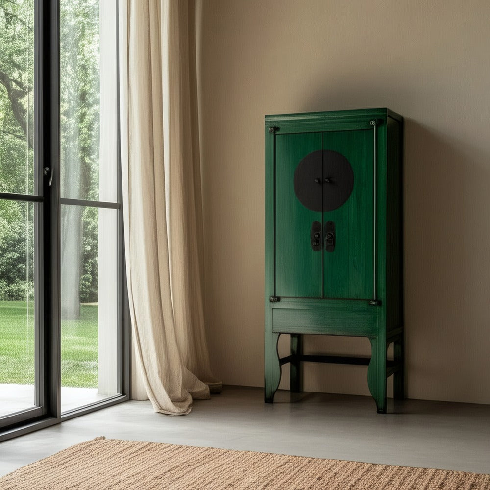 ARMARIO VERDE MADERA-MDF 83,50 X 45 X 195 CM