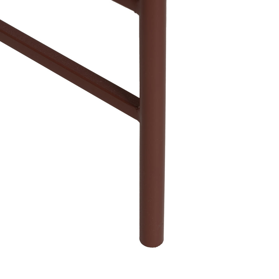 MESITA TEJA METAL-CRISTAL 55 X 47 X 54 CM