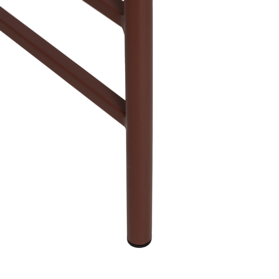 MESA CENTRO TEJA METAL-CRISTAL 78 X 68 X 37 CM