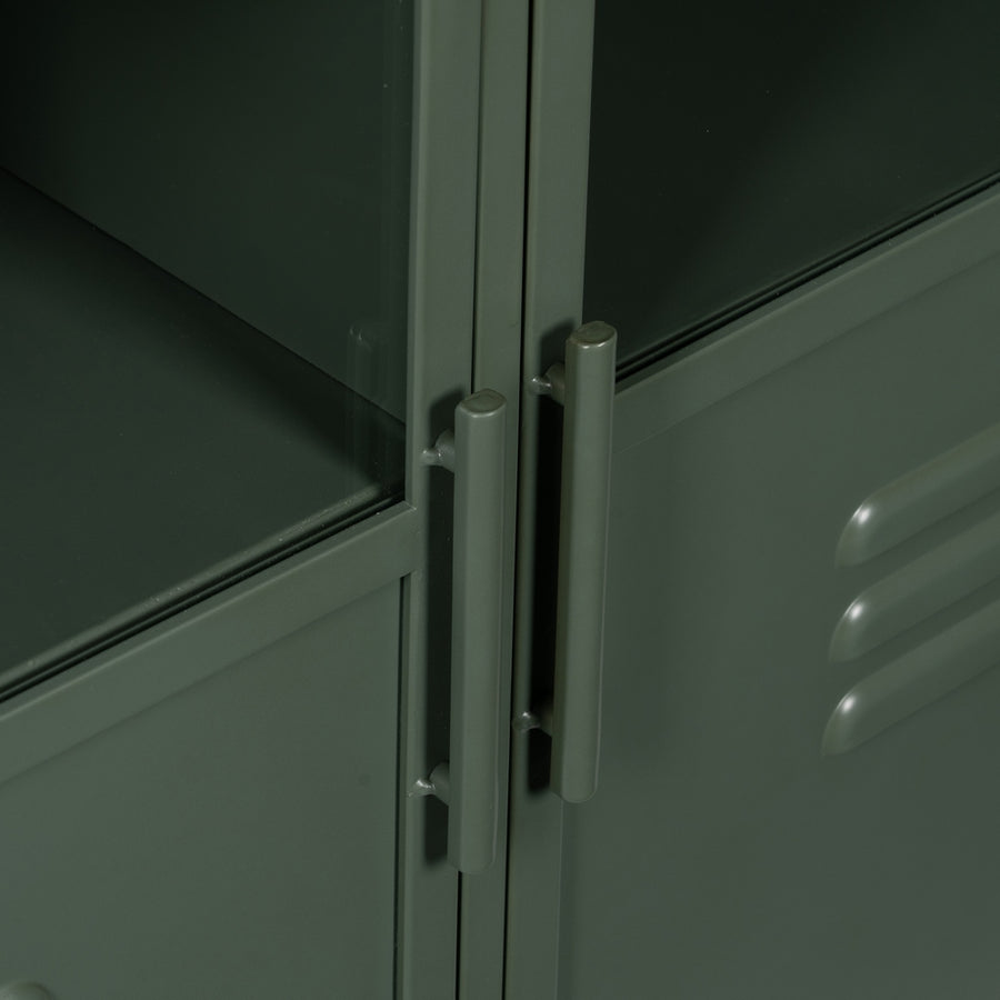 APARADOR VERDE MENTA METAL-CRISTAL 120 X 35 X 76 CM