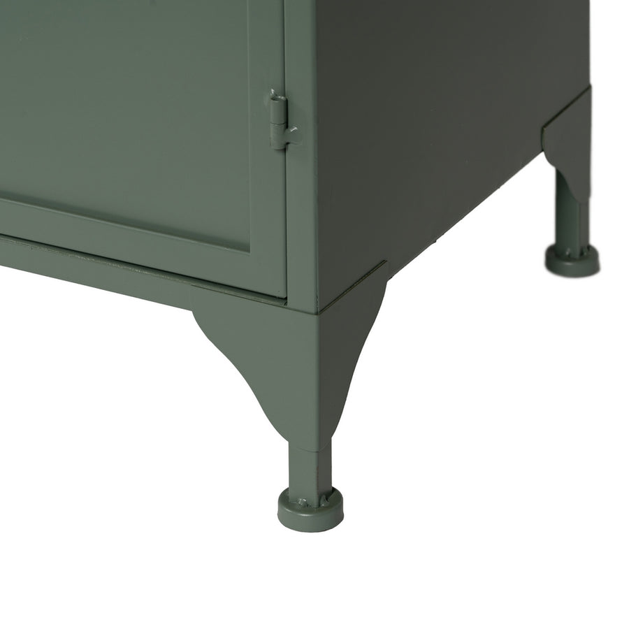 APARADOR VERDE MENTA METAL-CRISTAL 120 X 35 X 76 CM