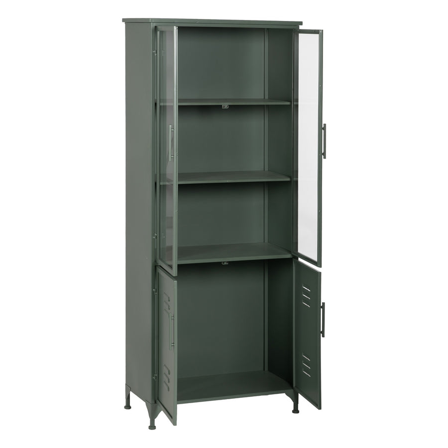 VITRINA VERDE MENTA METAL-CRISTAL 72 X 35 X 178 CM