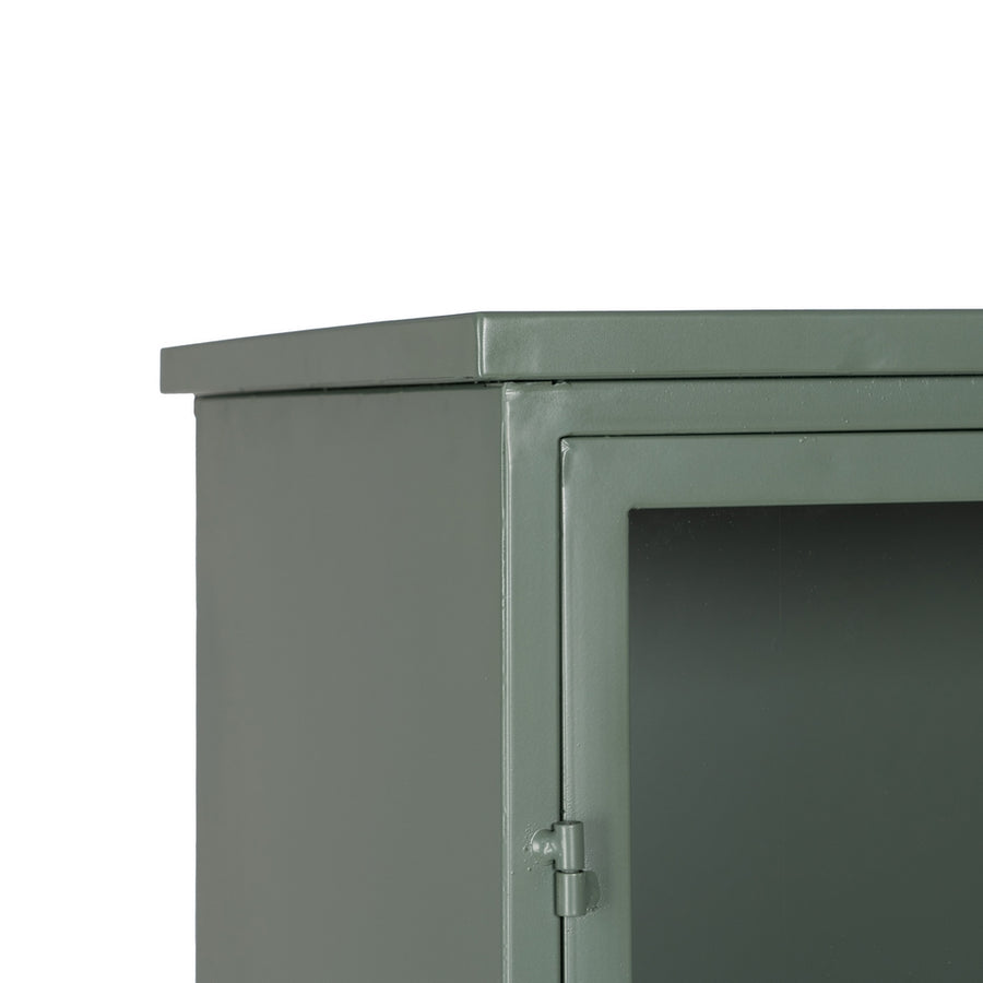 VITRINA VERDE MENTA METAL-CRISTAL 72 X 35 X 178 CM
