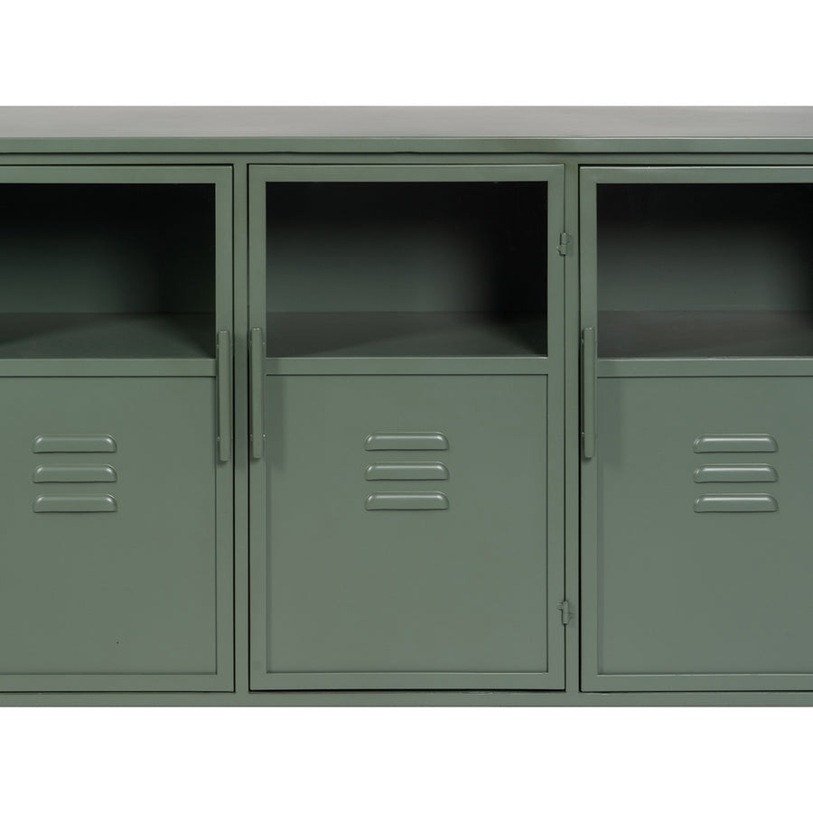 VITRINA VERDE MENTA METAL-CRISTAL 72 X 35 X 178 CM