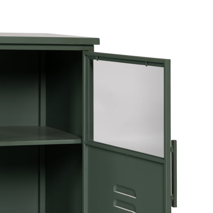 VITRINA VERDE MENTA METAL-CRISTAL 72 X 35 X 178 CM