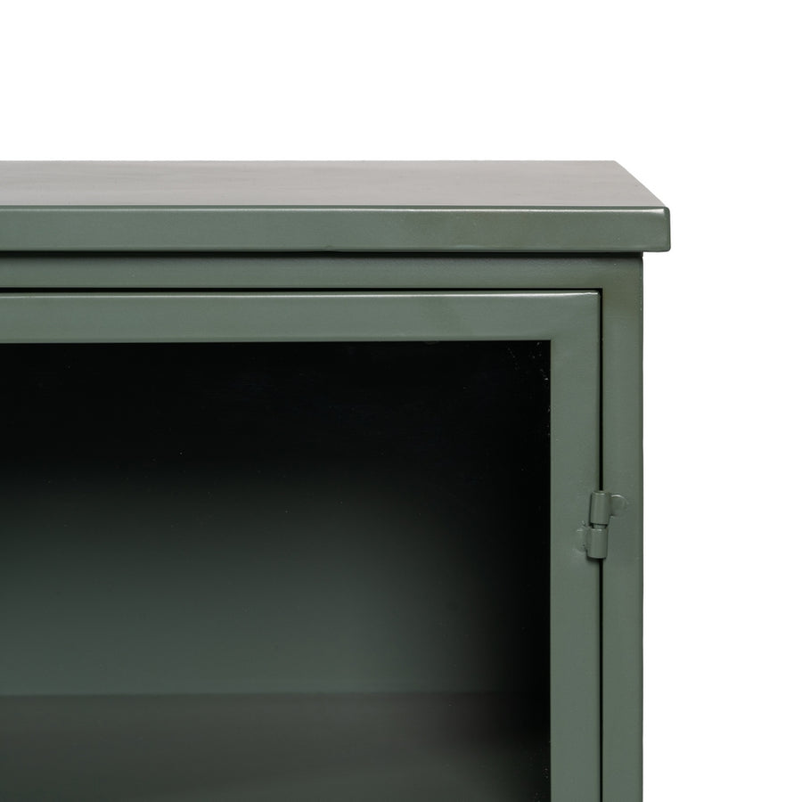 VITRINA VERDE MENTA METAL-CRISTAL 72 X 35 X 178 CM